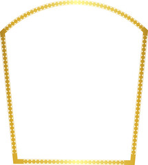 Square Frame horizontal round circular graphic design artistic Gold picture frame luxury golden frame gold border vector royals framework decoration decorative element white background