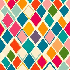 Colorful diamond pattern on light background
