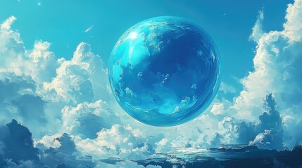 Fantasy of a Blue Sphere