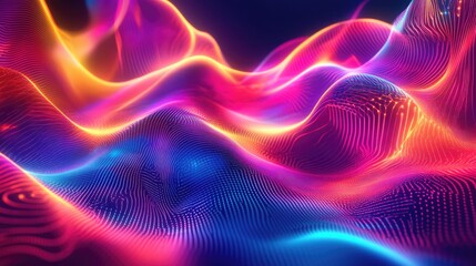 Fototapeta premium Vibrant and imaginative neon abstract background