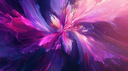 Obraz premium Vibrant abstract design featuring a burst of purple hues