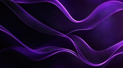 Obraz premium Abstract purple digital background featuring flowing curved lines Illustration