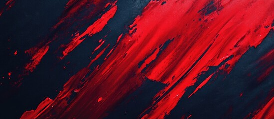 Abstract red neon creative background with paint stroke texture on dark surface Ideal for web and game design featuring grunge mud art and macro details of hand painted canvas artwork