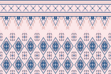 Ethnic abstract pixel art.Fabric seamless pattern in tribal.Bright Pixel Art Fabric Pattern with Geometric Square.American,mexican,indian,bohemian,vector,fabric,clothing,carpet,textile,wrapping,batik