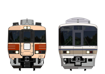 滋賀の列車No.6_485系 / 221系_Japanese Railroad Cars in "Shiga"