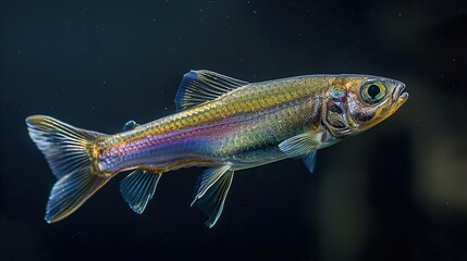 Close-Up of a Colorful Fish Swimming in the Water