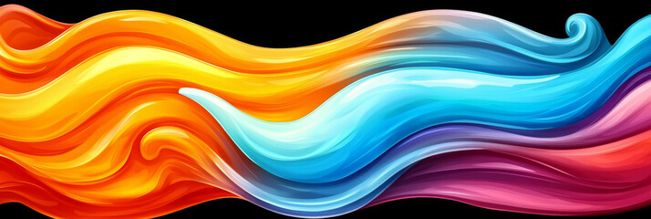 Abstract colorful wave background