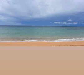 Peaceful beach with calm waves