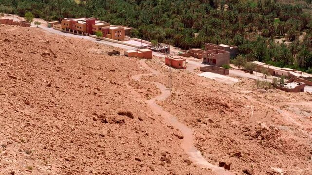 Ziz Valley In Morocco: One Of The Largest Oases In The World. The valley is crossed by the river with the same name (River Ziz Ghriss or Oued Ziz Ghriss)