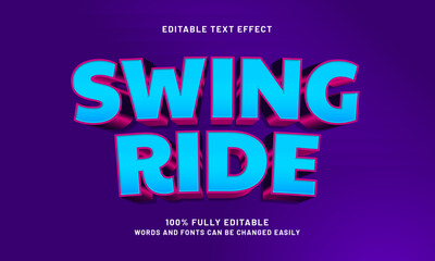 swing ride editable text effects with a play and kids theme