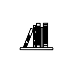 Stylish Book Icon or logo for Education, Research, and Learning Projects – Includes Pile of Books, Stack, Open, Closed, and Bookmark Designs