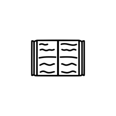 Stylish Book Icon or logo for Education, Research, and Learning Projects – Includes Pile of Books, Stack, Open, Closed, and Bookmark Designs