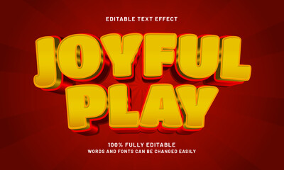 joyful play editable text effects with a kids and happy theme