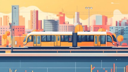 City Train Illustration.