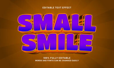 small smile editable text effects with a kids and happy theme