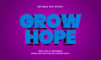 grow hope editable text effects with a hope and reason theme