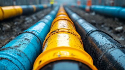 Fototapeta premium Pipeline Construction.