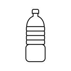 Plastic bottle linear icon, vector flat black linear illustration for web and app..eps