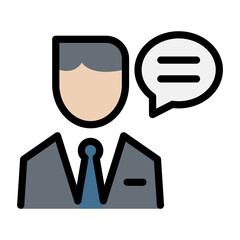 businessman speaking icon