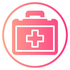 first aid kit gradient icon