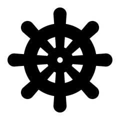 Obraz premium helm glyph icon