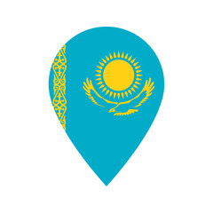 Kazakhstan flag location icon