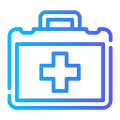 Obraz premium first aid kit gradient icon