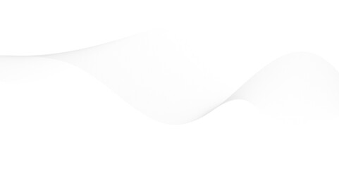 Fototapeta premium Beautiful wavy line on a white background. Horizontal banner template. Abstract futuristic template. Chrome