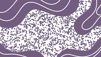 A serene abstract background featuring flowing organic lines and a textured dot pattern in soft purple hues. The calming composition evokes tranquility, ideal for design and artistic projects.
