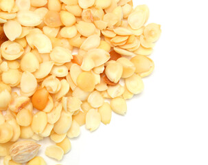 Almonds isolated on white background