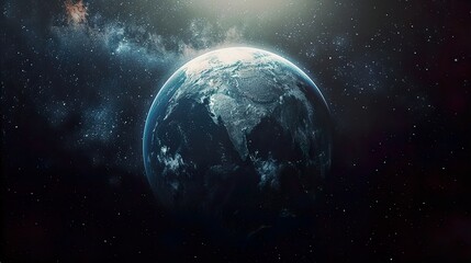 Fototapeta premium Earth in the Vastness of Space: A Cosmic Perspective