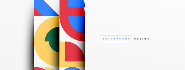 Modern geometrical abstract background - circles. Business or technology presentation design