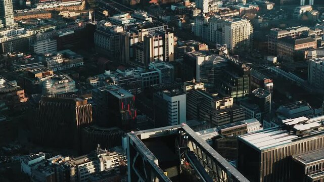 Aerial view Canary Wharf business district, the River Thames, Whitechapel Leadenhall London the East End skyline, the City of London, England United Kingdom
