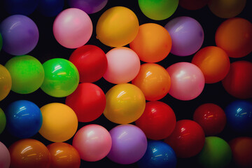 Colorful Assortment of Party Balloons in a Festive Celebration.