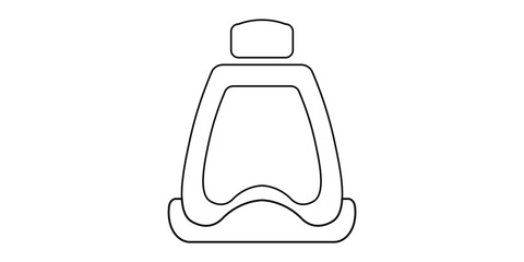 Car seat outline icon isolated on white background.