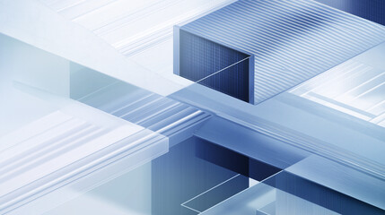 Fototapeta premium Futuristic Geometric Metallic 3D Isometric Structure