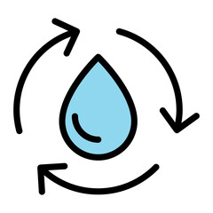 Water recycling icon