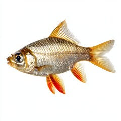 Obraz premium Fish swimming, isolate on white background, highly detailed