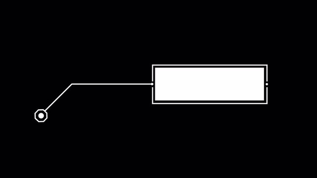 simple callout Hud design animation, Hud call out animated on black background, Animation of call out Hud elements.