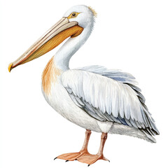 Pelican watercolor clipart illustration isolated