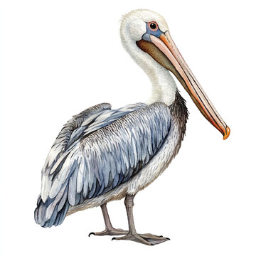 recommend clip art: Pelican watercolor clipart illustration isolated