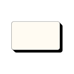 blank card on white
