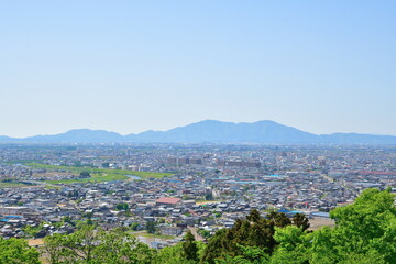 大崎山公園から三条市街を望む（新潟県）