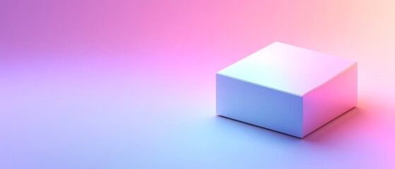 Minimalistic Cube on Gradient Background.