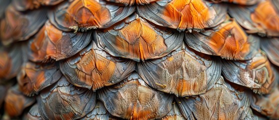 Fototapeta premium Scaled Tortoise Shell Textures in Natural Light