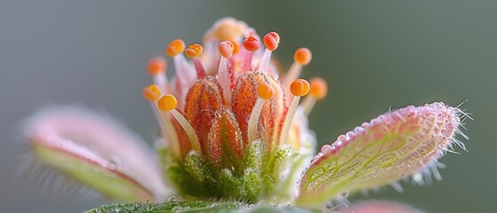 Vibrant Flower with Colorful Stamen and Petals