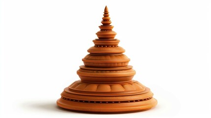 Vibrant and cheerful artwork showcasing a lively celebration near a stunning temple tower, filled with joy and culture.