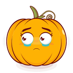 pumpkin scared face cartoon cute