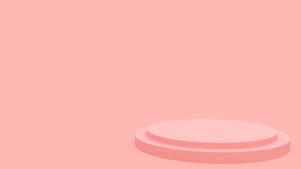 The pastel plate for present or advertising concept 3d rendering..