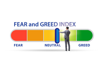 Fear and greed investor behaviour concept